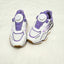Rotating Laces Lock High Sole Purple & White Shoes 12283