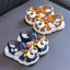 CN Giraffe Eyes & Alphabets Blue Soft Sandal 14211