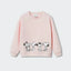 MG Snoopy Print Pink Fleece Sweatshirt 12249