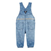 OSHKSH All Over Flower Print Blue Terry Girls Dungaree 11578