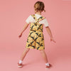 H&M Mustard & Black Big Leaves Slub Yellow Jumpsuit 11697
