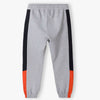 L&S Side Contrast Tape White Cord Fleece Light Grey Jogger Trouser 14661
