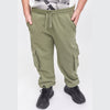 5.10.15 Cargo Pocket Plain Army Green Fleece Trouser 14635