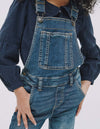 FF Front Pocket Mid Blue Denim Dungaree 12703