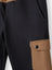 L&S Contrast Cargo Belt and Pocket Black Fleece Trouser 12734