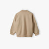 5.10.15 Plain Mock Neck Zipper With Biker Style Terry Trouser Beige Tracksuit 14698
