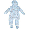 Paris Tiger Face Quilted Warm Blue Snow Suit 11862