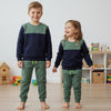 LS Optimist Print Green & Blue Terry Trackuit 12813