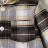 SHN Brown Check Hooded Shirt with Beige Corduroy Pant 2 Piece Set 14771