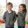 TAO Keep It Up Textured Grey Zipper Hoodie 2435