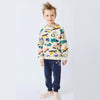 5.10.15 All Over Construction Elements Print kangroo Pocket Beige Terry Hoodie 14579