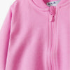 5.10.15 Mock Neck Plain Pink Terry Zipper 14795