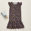 OS Tropical All Over Multi Design Black Frock 8773