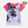 NLD Cat Printed Dark Pink Shirt 4804