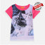 NLD Cat Printed Dark Pink Shirt 4804