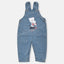PN True Love Embroided Denim Dungaree With Shirt Bear Print 2 Piece Set 11781