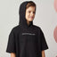 MX Embossed Optimistic Hooded Black T-Shirt 12916