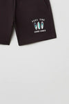 SFR Feel the Good Vibes Dark Grey Terry Shorts 12890