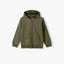 L&S Kangroo Pocket Plain Army Green Terry Zipper Hoodie 14676