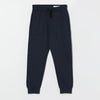 LFT Black Cord Navy Blue Fleece Trouser 12075