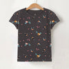KB Birds Print Grey Top 4091
