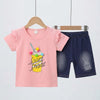 Yougi Pink Space Share Juice Print 2 Piece Set 2282