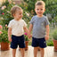 LE LTD Embroided Navy Blue Shorts 14882