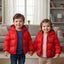 CN Gold Style Warm Red Puffer Jacket 13426