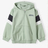 L&S Be Ready Achieve Yours Goals Sleeveless Panel Pistachio Terry Zipper Hoodie 14798