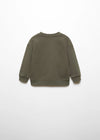 MNG Time To Fun Have fun Army Green Fleece Sweatshirt 13604