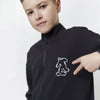 L&S Skateboat Print Sided pocket Black Fleece Zipper 14986