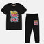 Pokemon Work Hard Print Black 2 Piece Set 12930