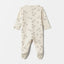 RK All Over Elephant Print Cream Full Sleeves Romper 13362