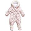 Paris Tiger Face Quilted Pink Warm Snow Suit 11861