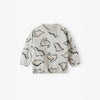 5.10.15 All Over Dino Print Terry Sweatshirt With Terry Trouser Beige Tracksuit 14845