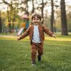 FC Mock Neck Fleece Zipper with Trouser Brown Fleece TrackSuit 14709
