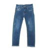 SP Mid Blue Front Flower Embroided Pocket Denim 7068