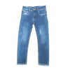 SP Mid Blue Front Flower Embroided Pocket Denim 7068