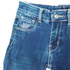 SP Mid Blue Front Flower Embroided Pocket Denim 7068
