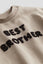 HM Best Brother Embroided Sand Light Fleece Sweatshirt 14248