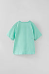 ZR Pocket Style Sea Green Shirt With Shorts 2 Piece Set 12896