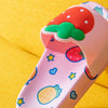 CN Fruit Print Baby Pink Slippers 14177