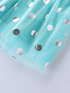 VKT Sequin Mermaid Polka Dots Bottom Blue Frock 11831