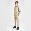 HR Pigeon Print Back Embroieded Beige Fleece Hoodie Tracksuit 14260