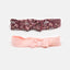 BC Plain Pink & Burgundy Pack Of 2 Head Band 10998