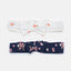 C&A Floral Navy Blue & White 2PC Head Band Set 8965