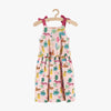 5.10.15 All Over Tigars & Tress Print Half Sleeveless Pink Frock 13532