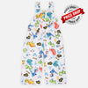 B.X Multi Colour Dino Sleeveless White Jumpsuit 9362