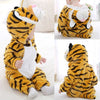 Tiger Face Style Fur Warm Mustard Romper 11908
