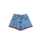 OM ZigZag Rough Bottom Girls Denim Blue Shorts 10794